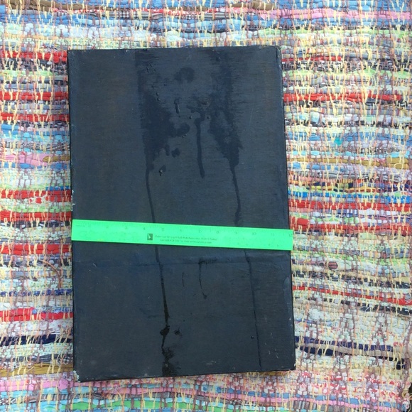 RED FLORAL ABSTRACT TRAY VINTAGE - Picture 3 of 16